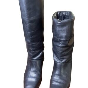 Amanda Smith Grey Leather Boots 7.5M